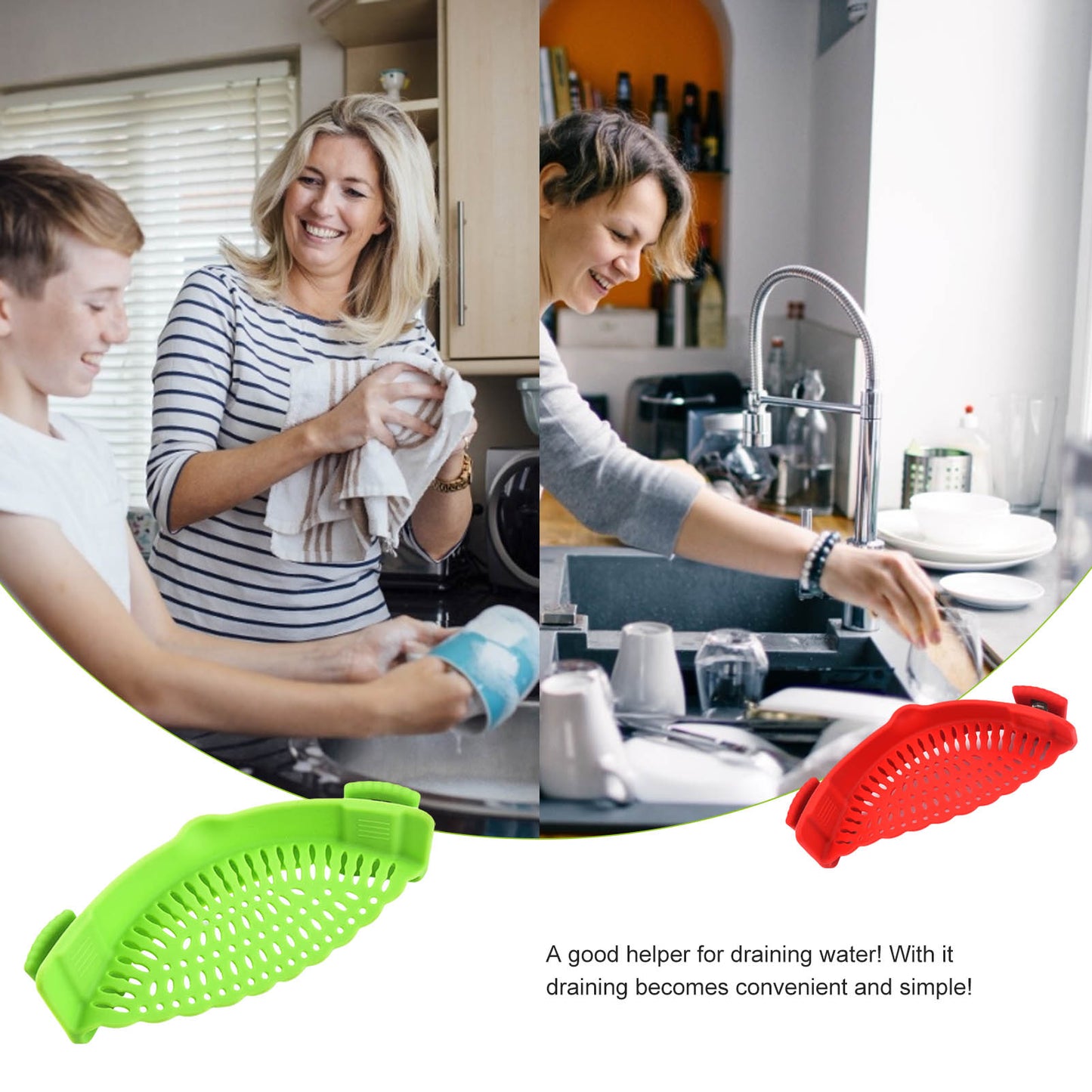 Silicone Clip-on Food Strainer